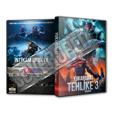 Yukarıdaki Tehlike 3 - Skylines - 2020 Türkçe Dvd Cover Tasarımı